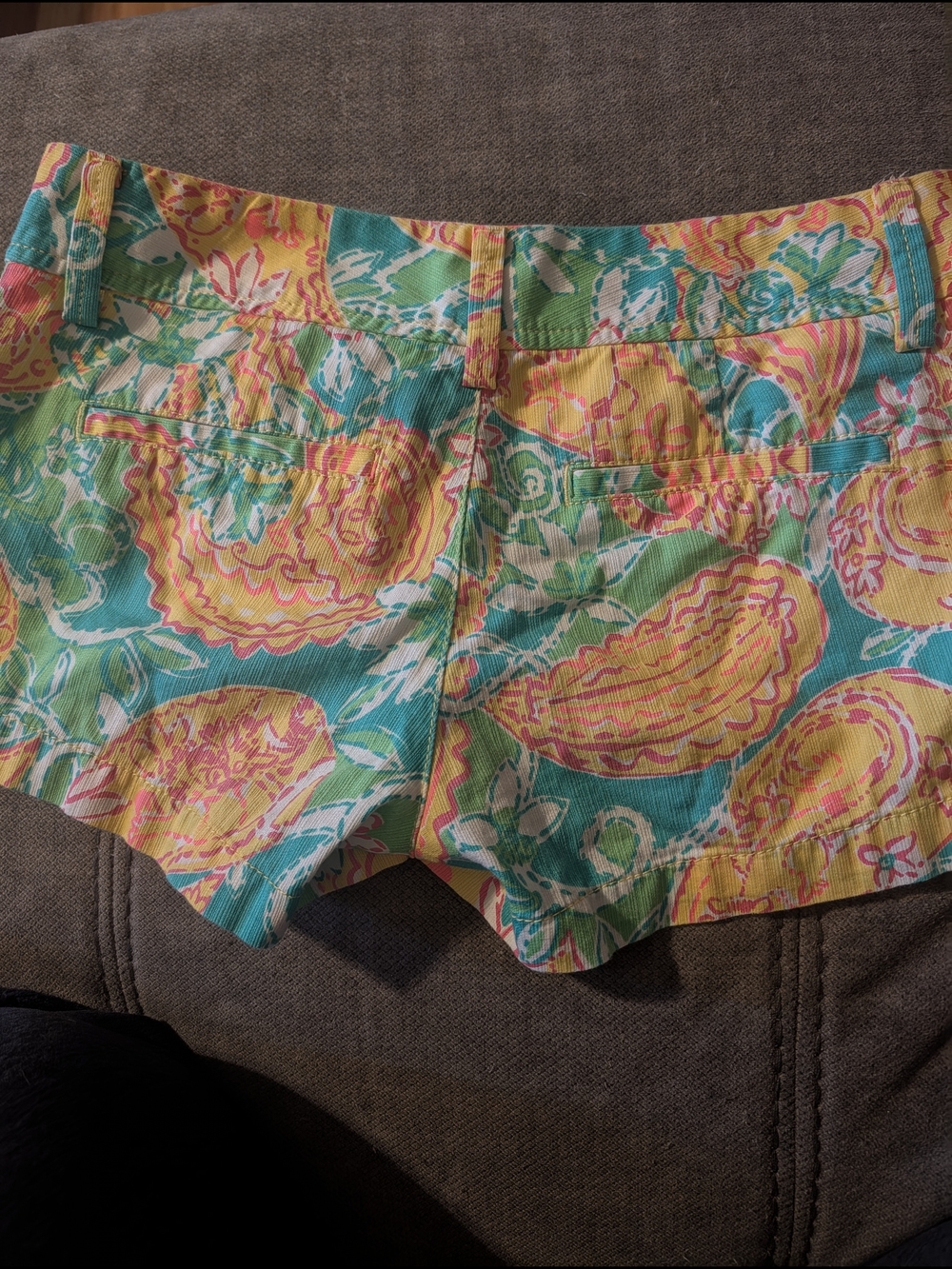 Lilly Pulitzer The Walsh Colorful Paisley Floral Shorts - Pop Goes the Lemur - Picture 2 of 5